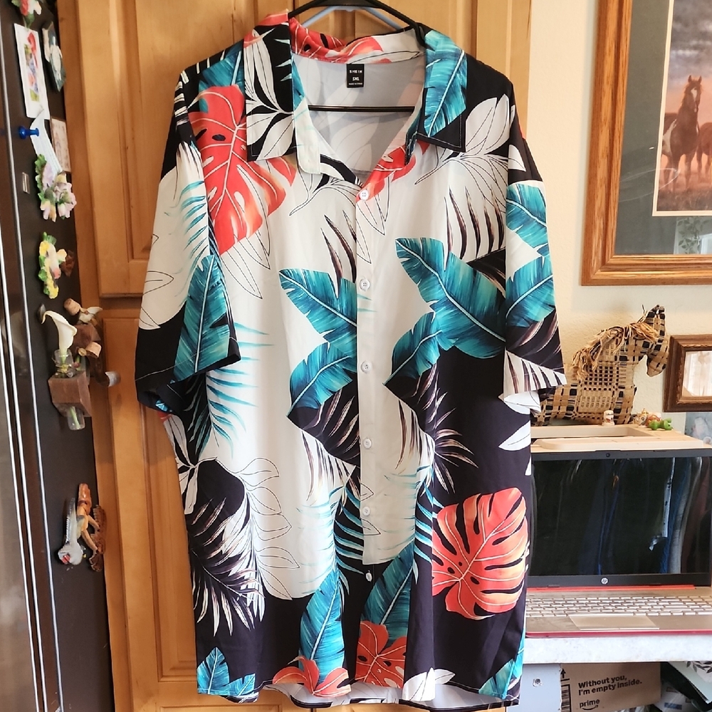 Mens Tropical Shirt And Shorts 5xl